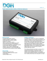 Thumbnail of document Data Sheet - D6000 Modbus Data Acquisition